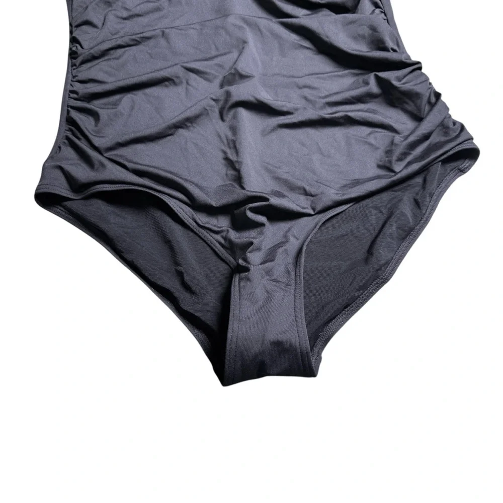 Nwt Sea Level One Piece Swimsuit Twist Top Ruched Sz 10 - Picture 7 of 13